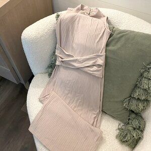 Women's Venus Twist Bodycon Ribbed Maxi Dress Keyhole Back Mock Neck